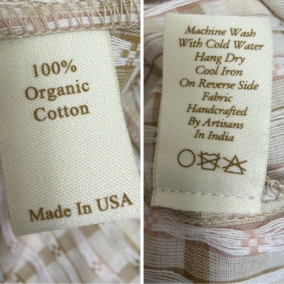 Christy Dawn Delphine Midi Tiered Sun Dress in Snapdragon Gingham Pink Tan XS - Picture 9 of 11